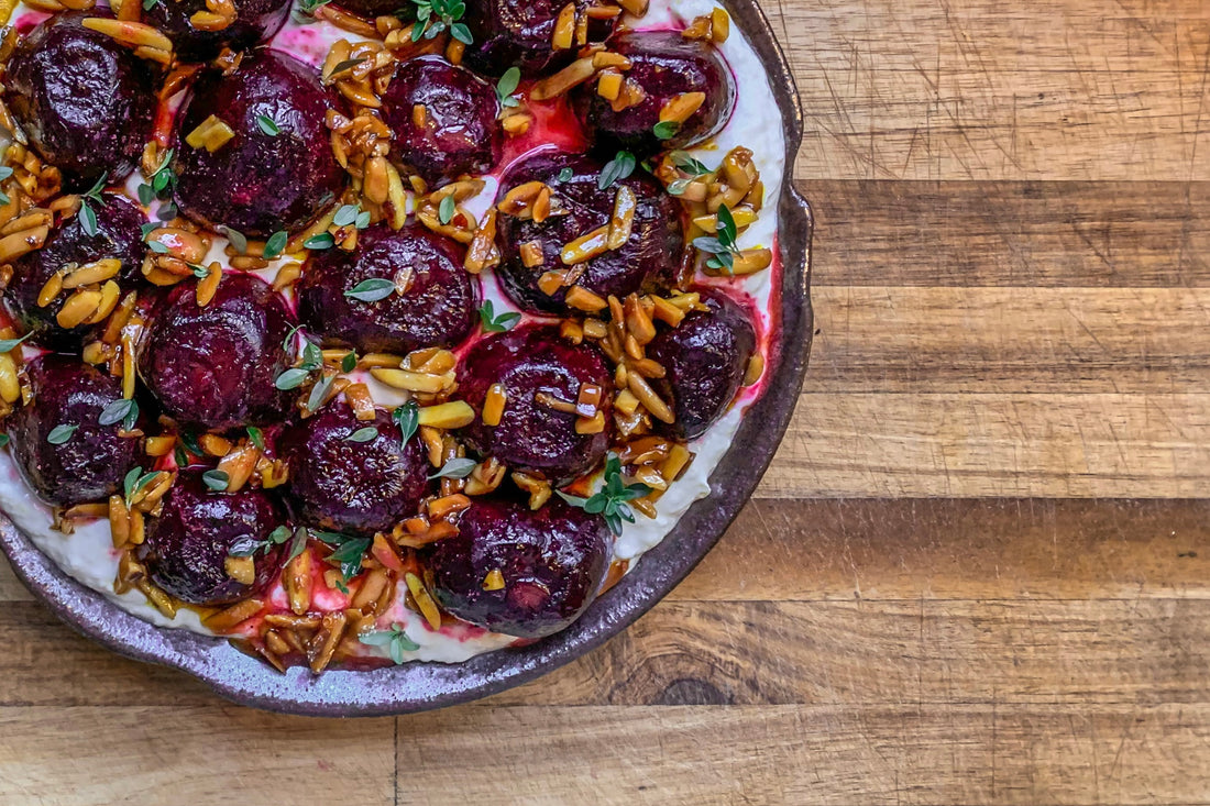 Oven-Braised Beets with Citrus Yogurt