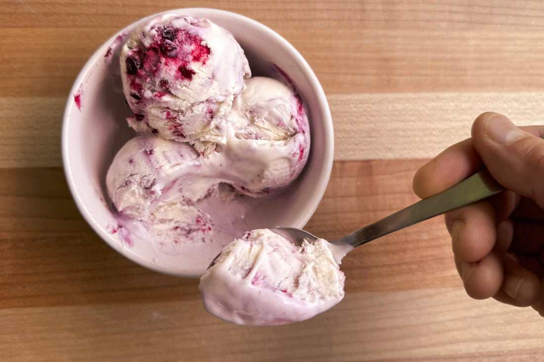 Blueberry-Cointreau Ice Cream