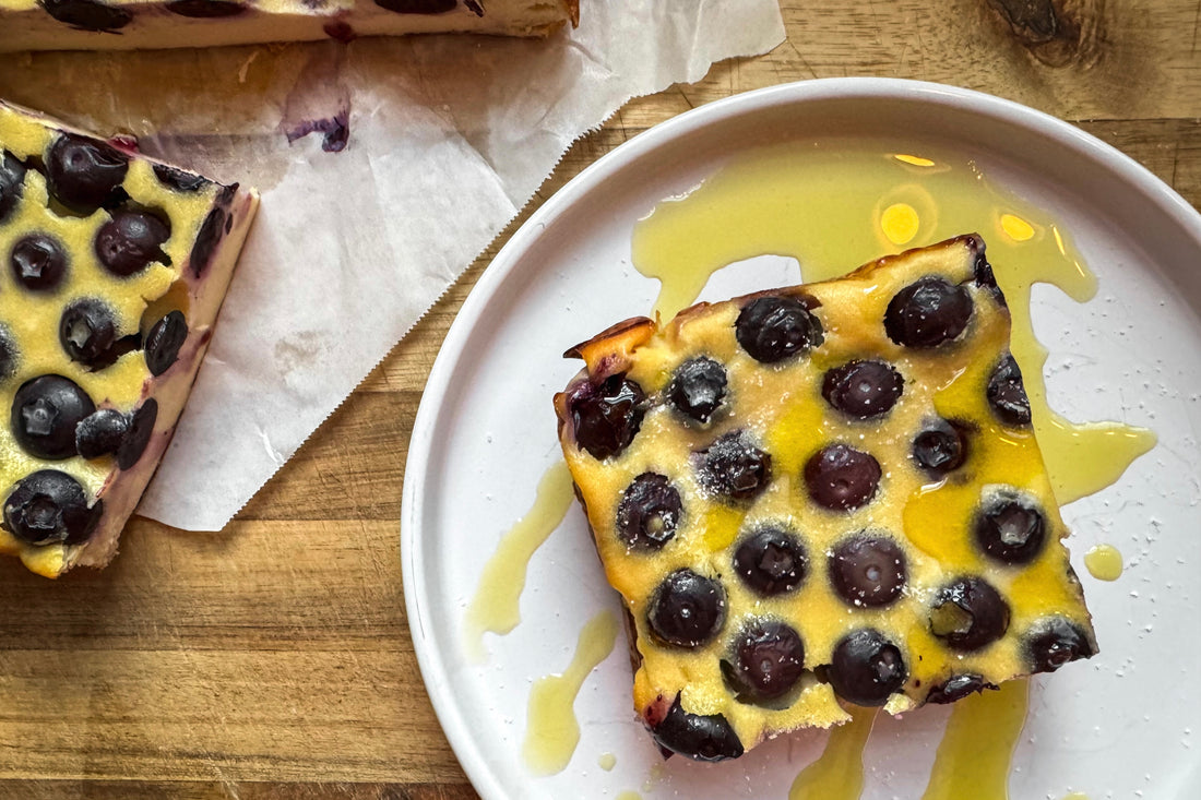 Salted Blueberry Yogurt Cake