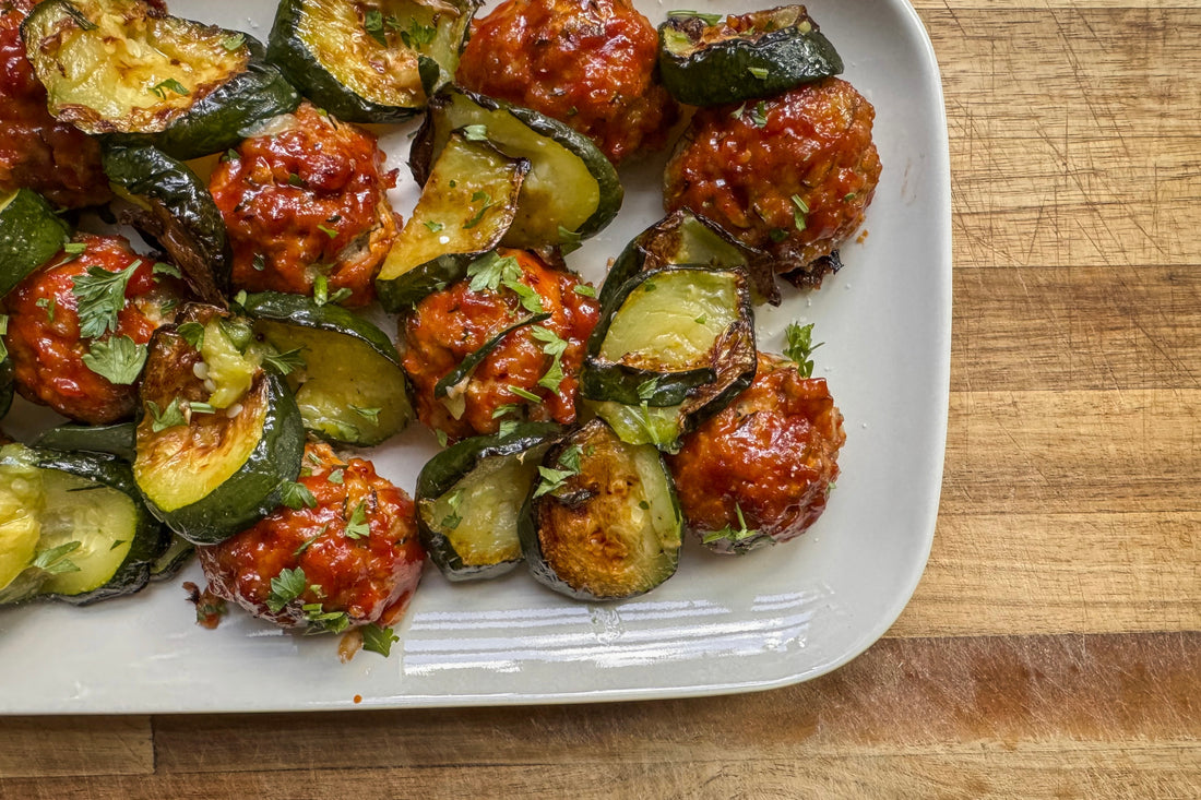 Barbeque Chicken-Zucchini Meatballs