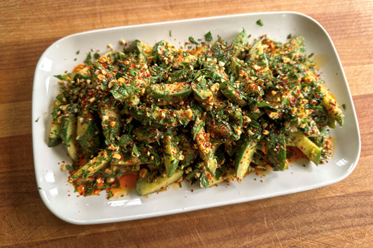Cucumber Salad with Peanuts and Chili Oil