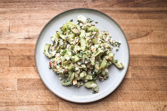 Grilled Cucumber Salad with Mint & Feta