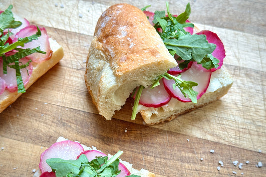 Roasted Radish and Butter Sandwiches