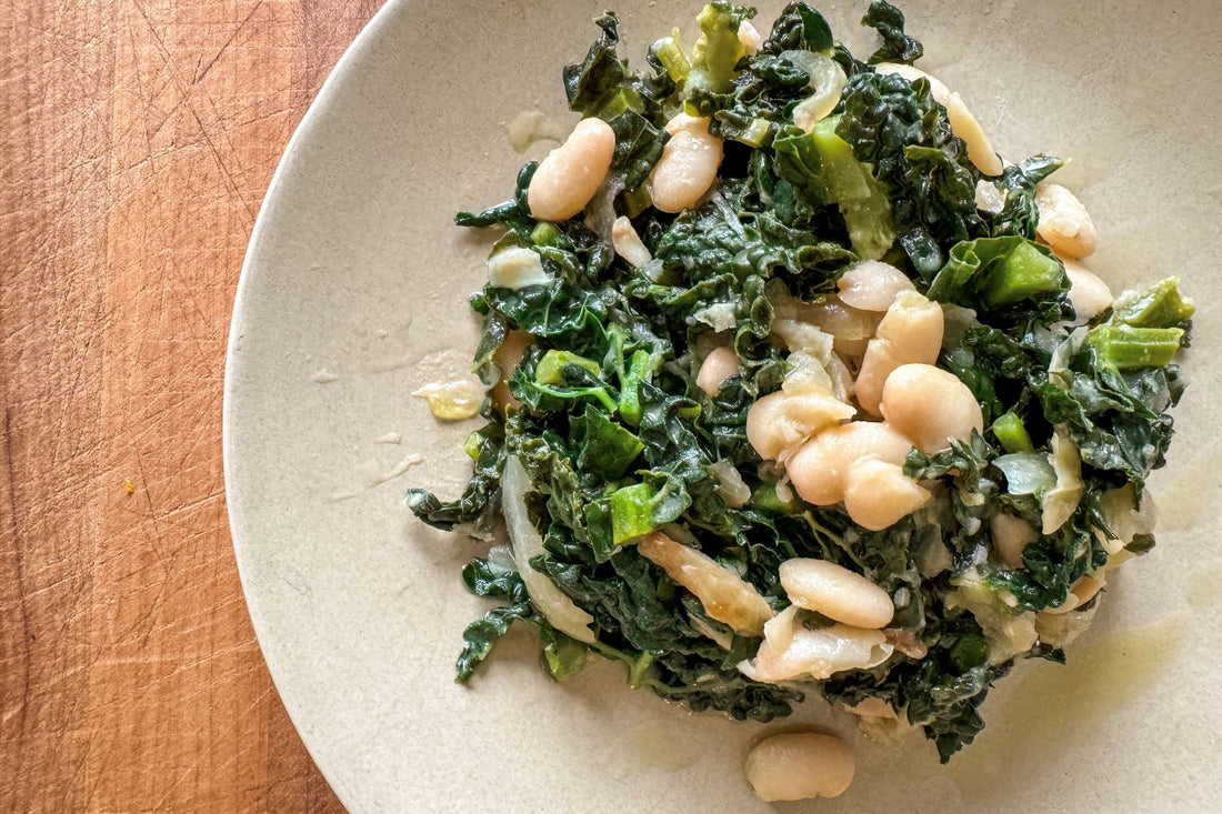 Easy Lacinato Kale with White Beans