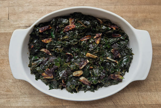 Miso-Braised Garlicky Greens