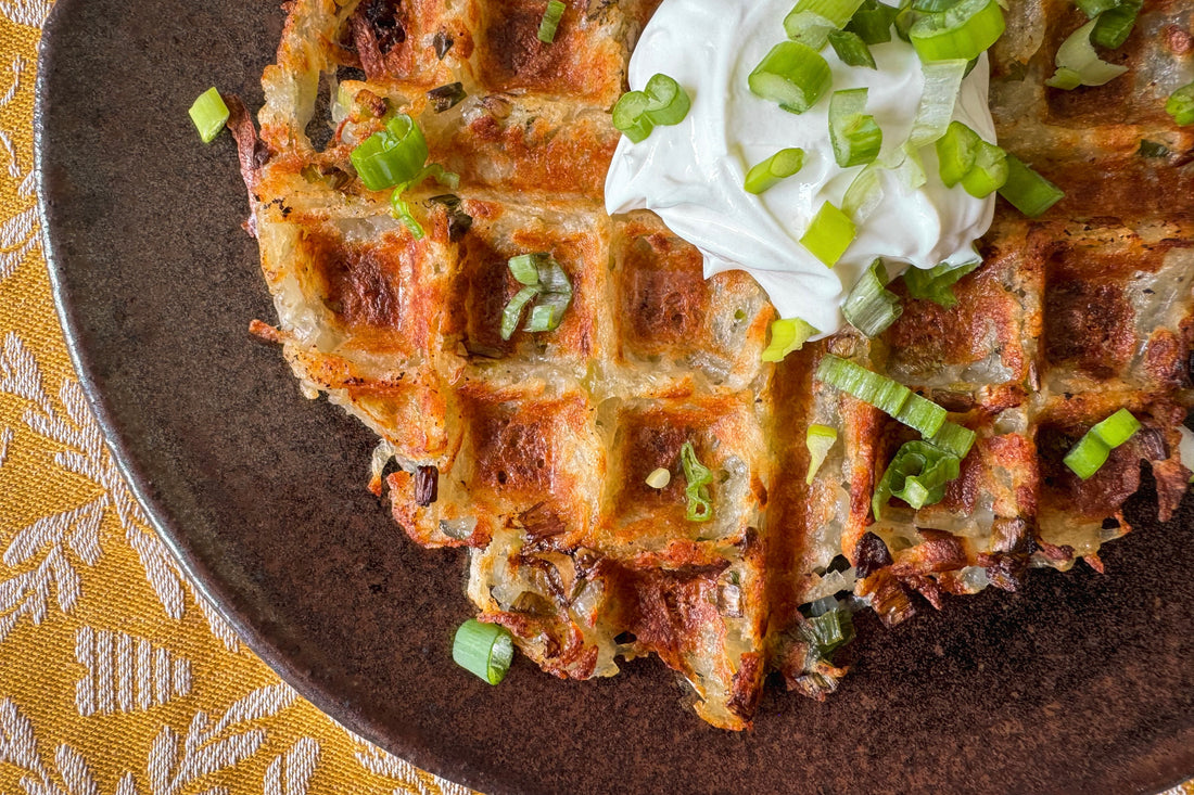 Shredded Potato-Scallion Waffles