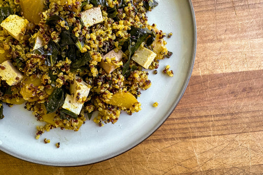 Curried Kohlrabi and Quinoa