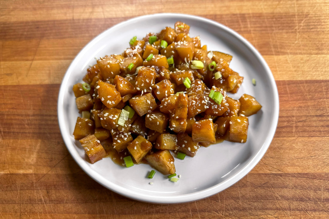 Soy-Braised Sweet Potatoes