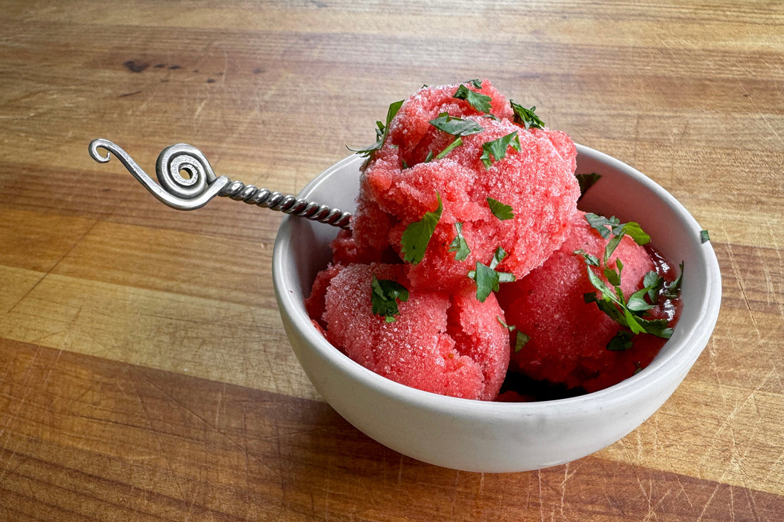 Strawberry-Gin Granita