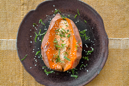 Sweet Potatoes With Chipotle-Tahini Butter