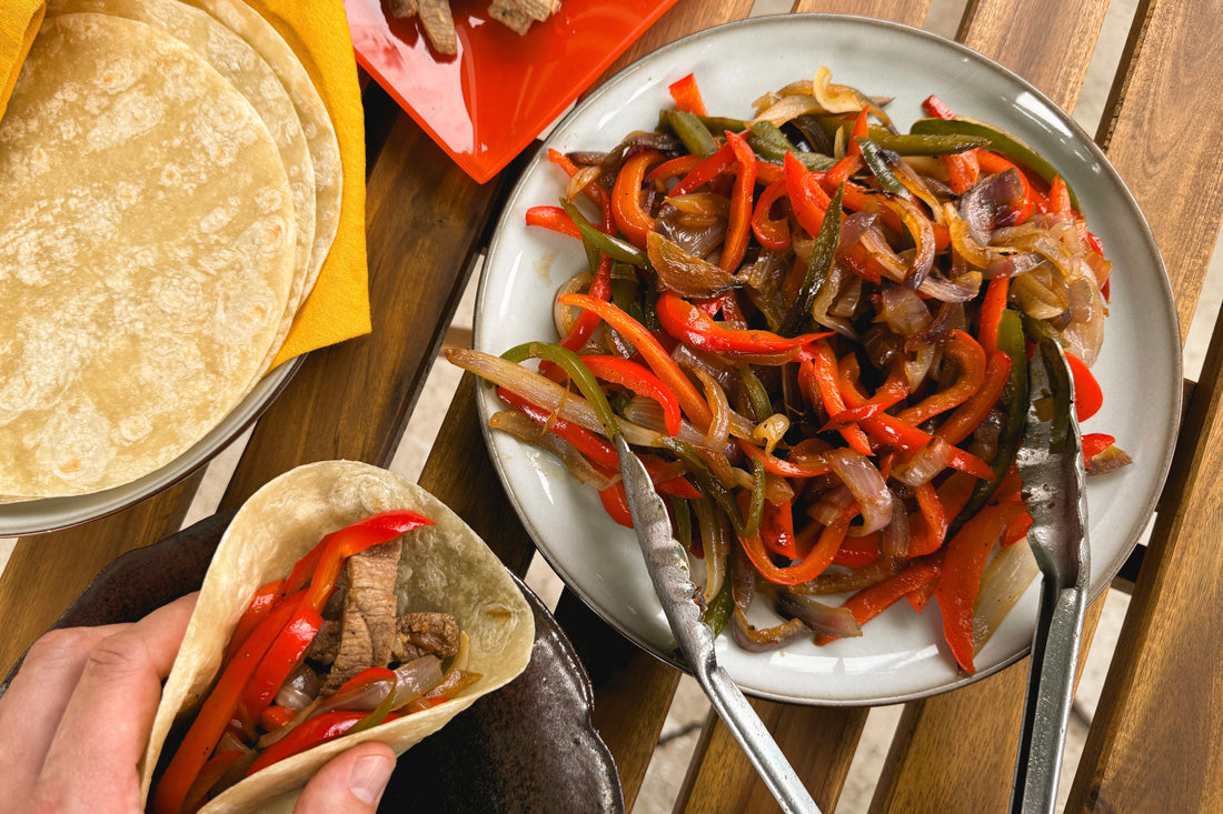 Steak and Bell Pepper Fajitas